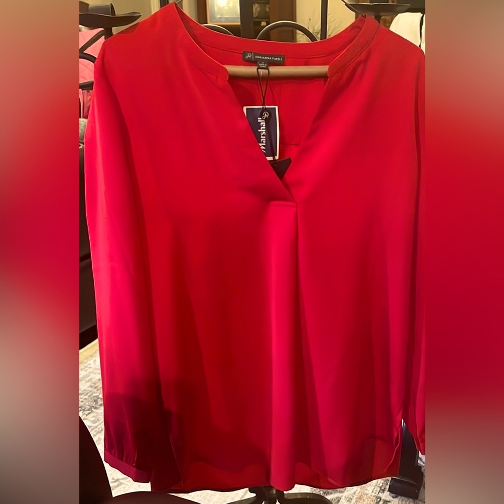 Loose fitting beautiful red blouse